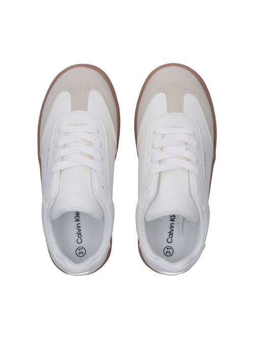 Sneakers bianche beige CALVIN KLEIN | 83159BEIGE BIANCO